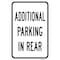 Signmission Additional Parking In Rear, Heavy-Gauge Aluminum, 12" x 18", A-1218-25312 A-1218-25312 - alternate 1